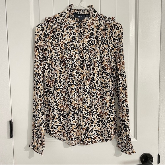 NWT Anthropologie Leopard Prints Button-down Shirt - Picture 8 of 10